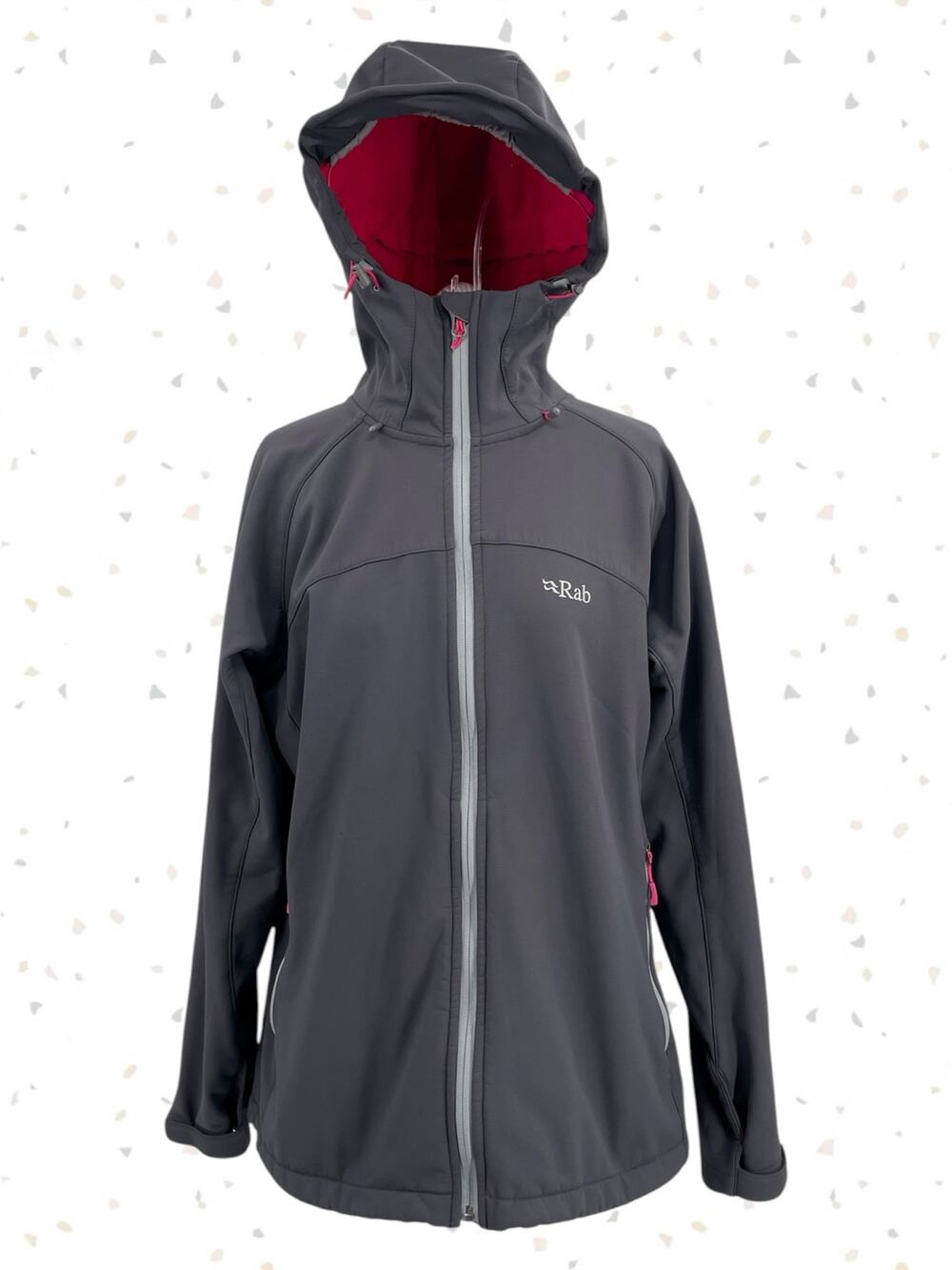Rab Salvo Jacket Gray Pink Winter Gorpcore Outdoor Hooded Insulated Coat Size XL